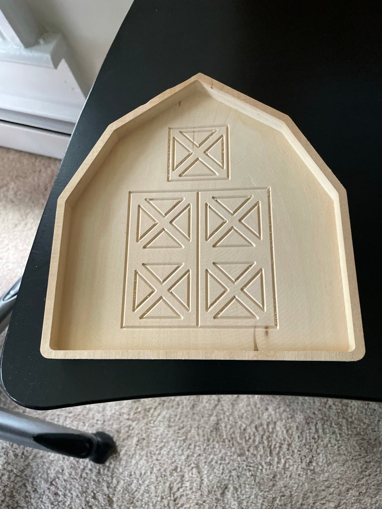 barn catch tray made of maple without unfinished