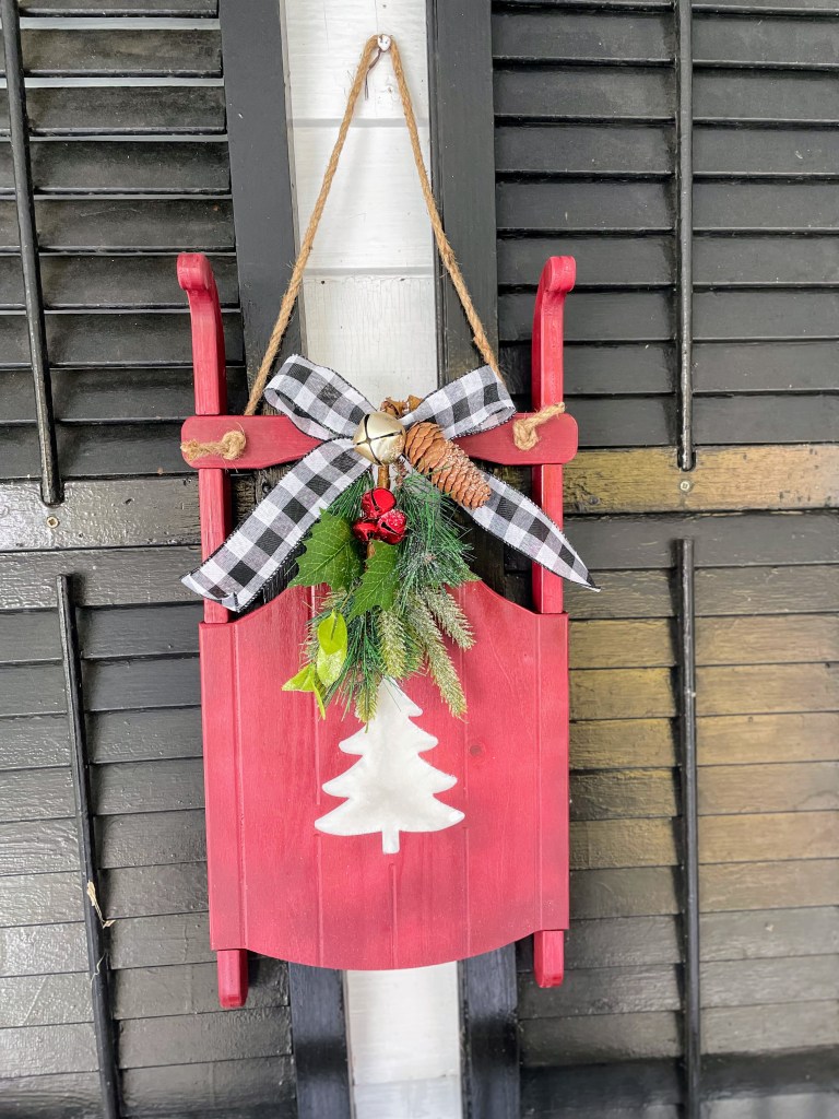 Christmas wooden sled made by CNC